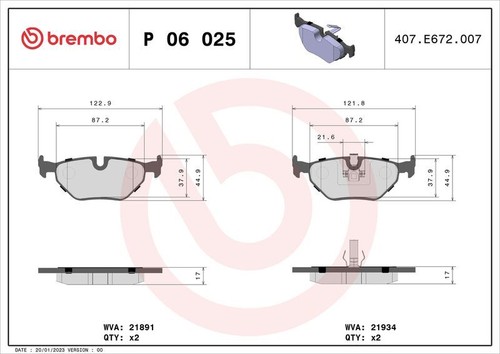 Brembo p06025 kit - brembo,
